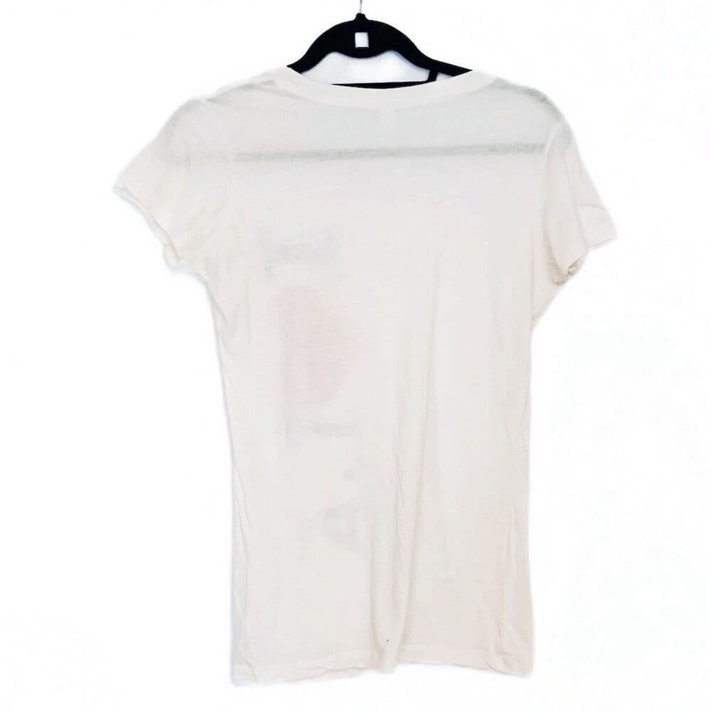 Next Level Apparel I Heart LA Graphic Tee White V-Neck Cotton Shirt Large Junior