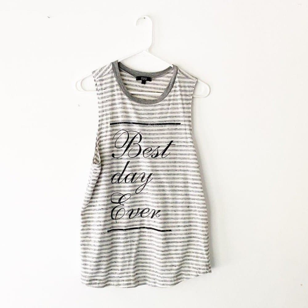 ISSI Best Day Ever Stripe Summer Instagrammable Tank Top