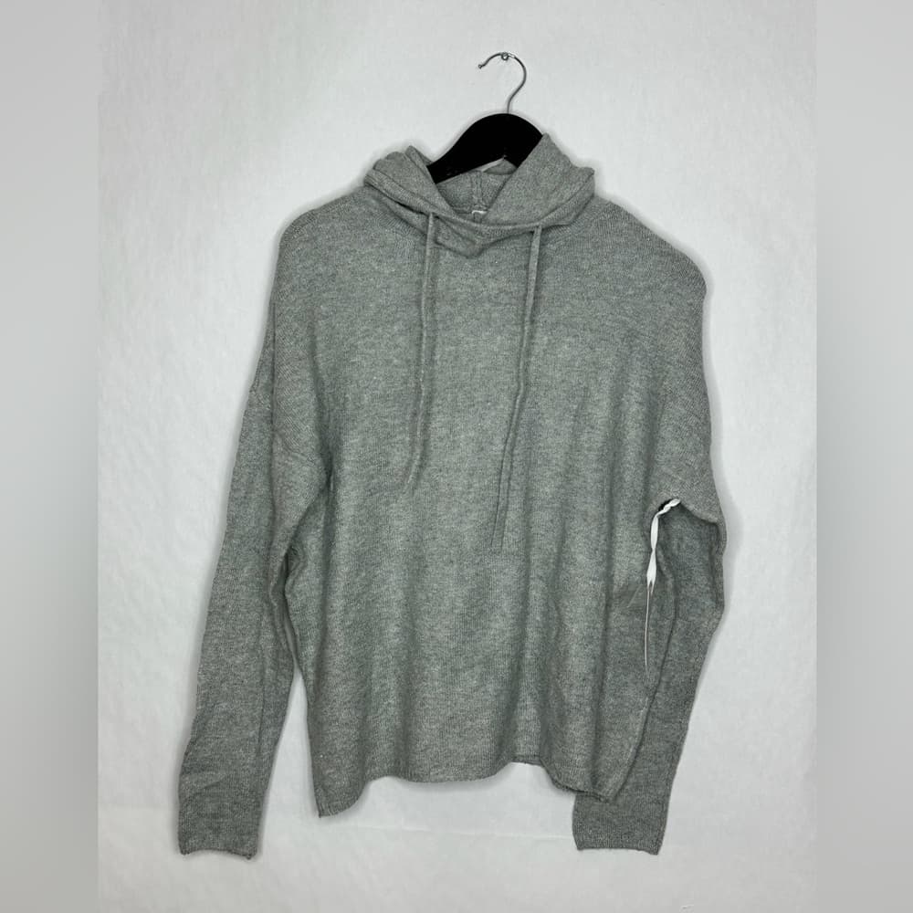 NWT STYLUS Heather Gray Knit Hoodie Pullover Size Small Cozy Lightweight Casual