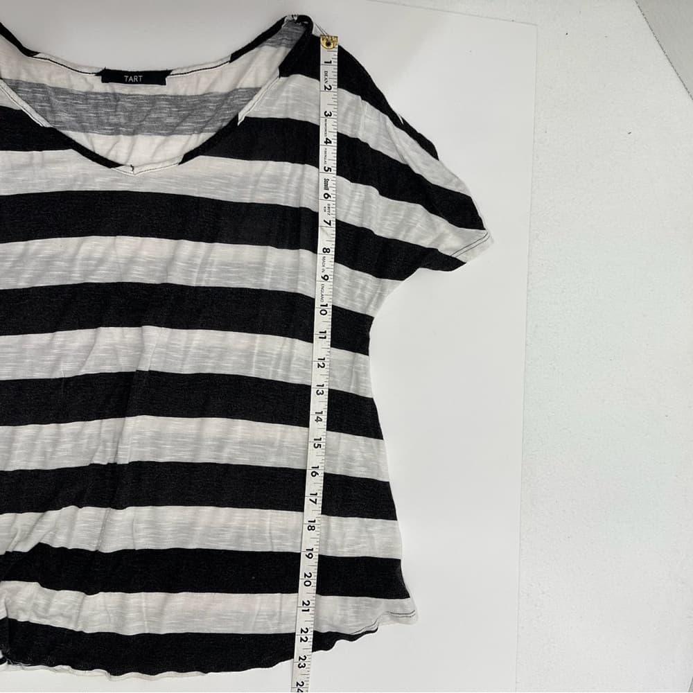 Tart Collections Cold Shoulder Black and White Flowy Top | See Measurements