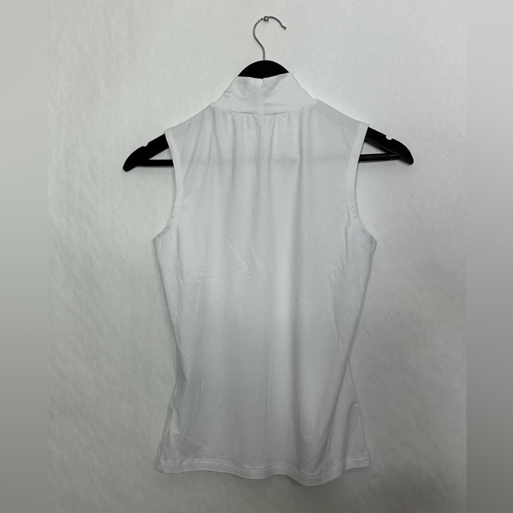 And Now This White Sleeveless Mock Neck Top Size Small Minimalist Basic