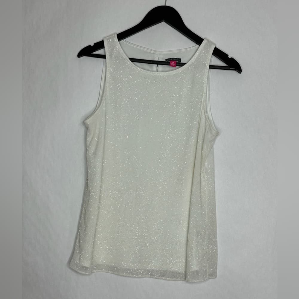 Vince Camuto Shimmer Sparkle Sleeveless Tank Top Size Medium