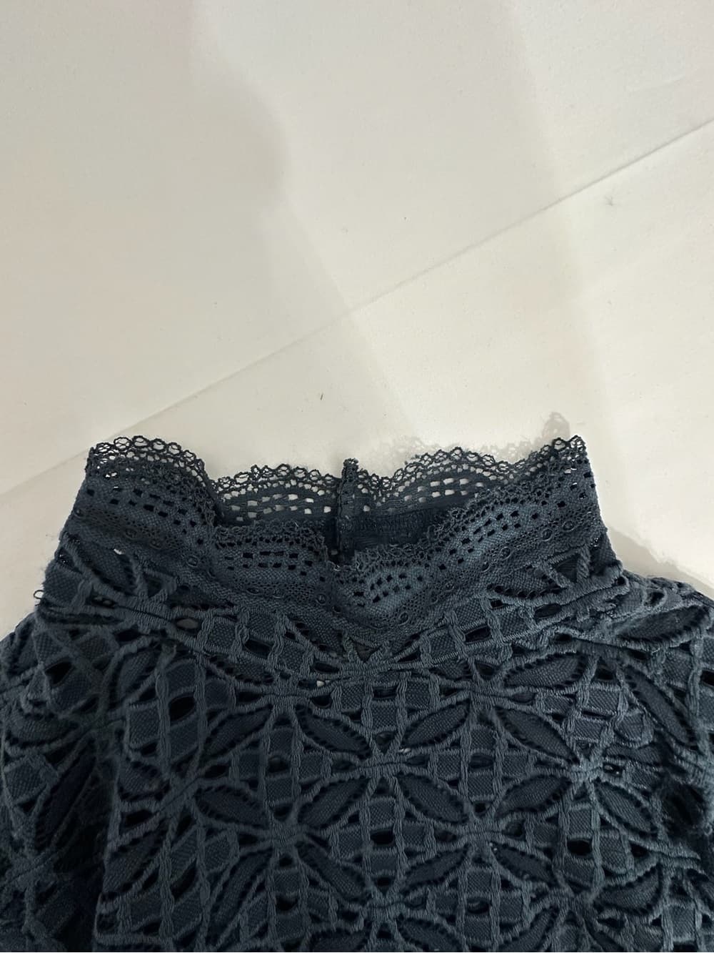 Intimately Free People Lace Long Sleeve Mock Neck Top Boho Romantic Medium
