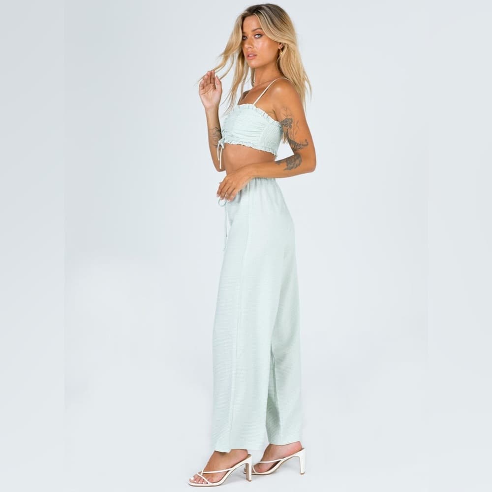 Princess Polly Tidelands Gingham Check Print Crop Top US 4 Feminine Girly