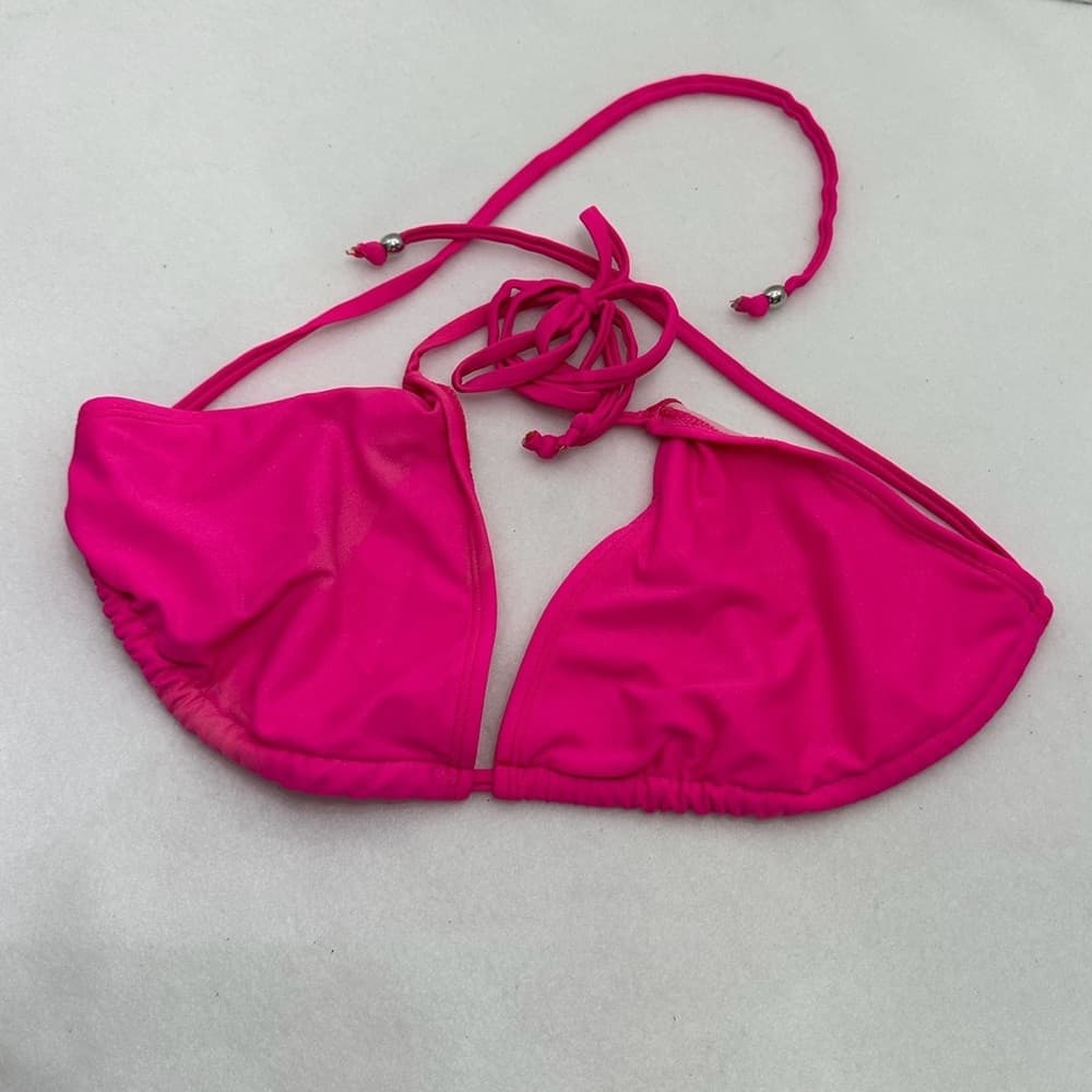 Hot Pink String Bikini Top Only