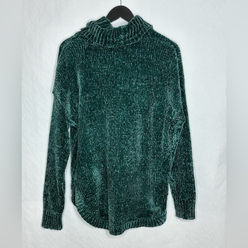 NWT Jones New York Chenille Turtleneck Sweater Pine Cozy Knit Pullover Large