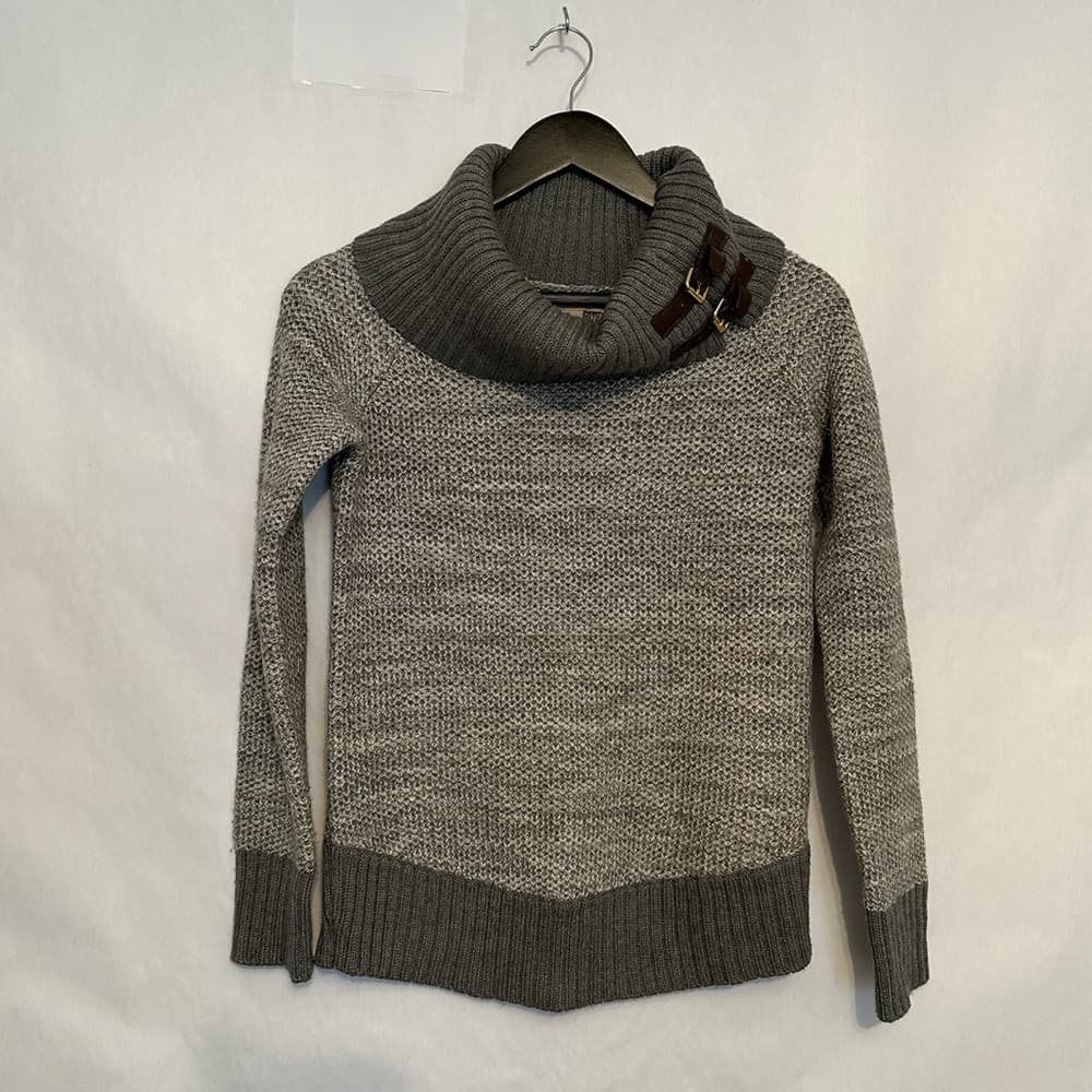 Banana Republic Sweater High Shawl Collar Italian Merino Wool Blend Size XS