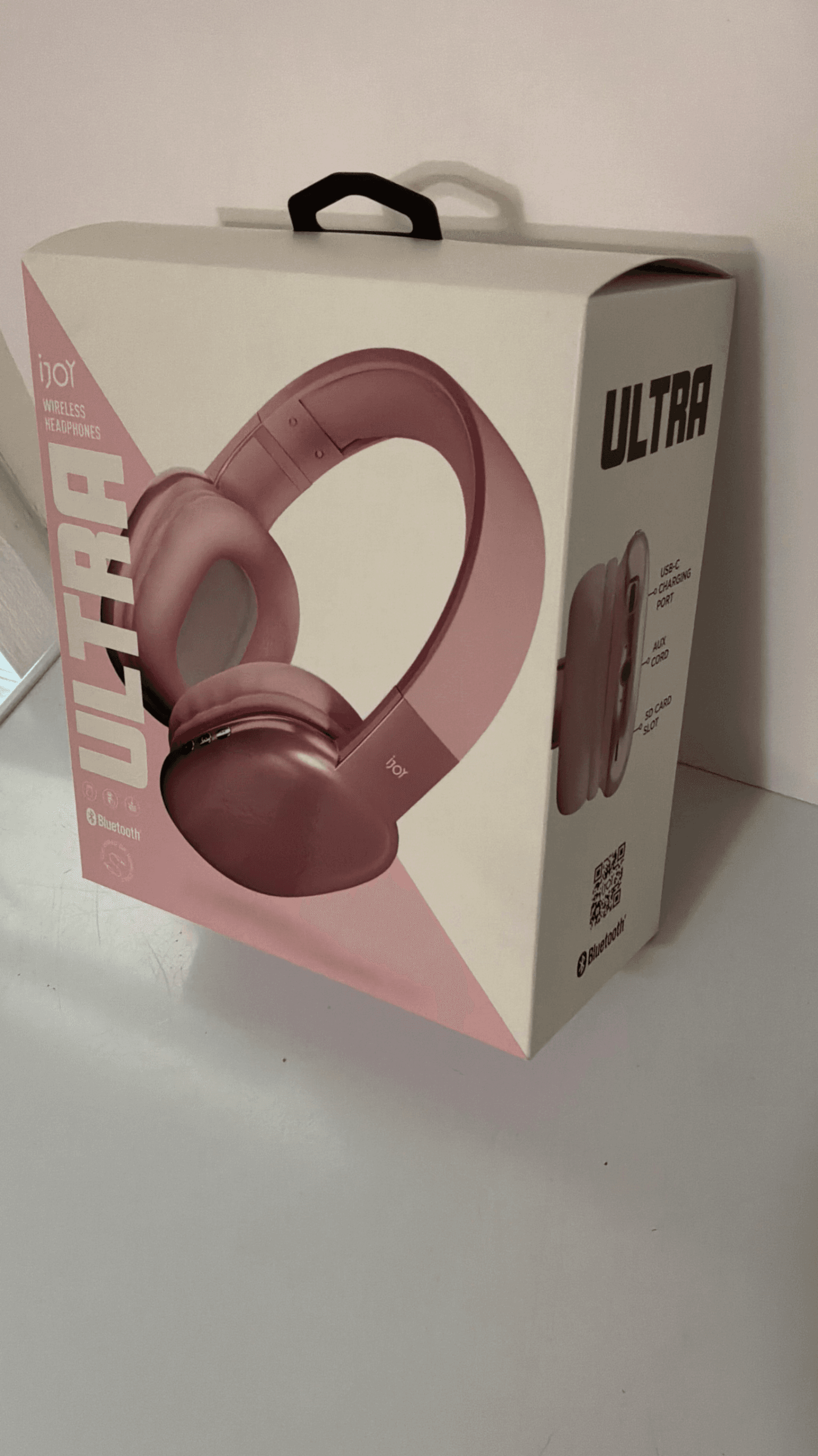 iJoy Ultra Wireless Headphones Pink Bluetooth