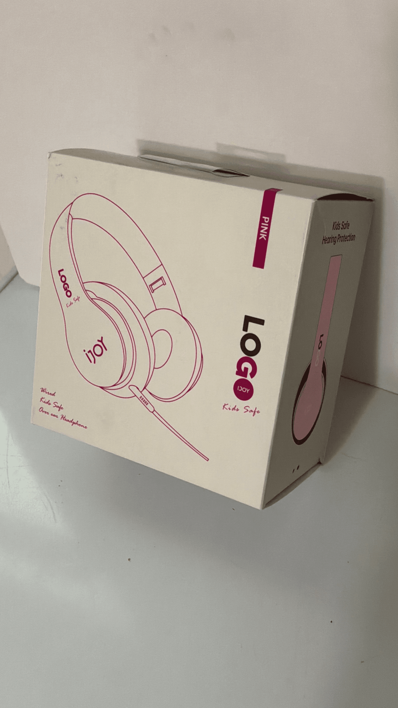 iJoy Kids Safe Wired Over-Ear Headphones Pink