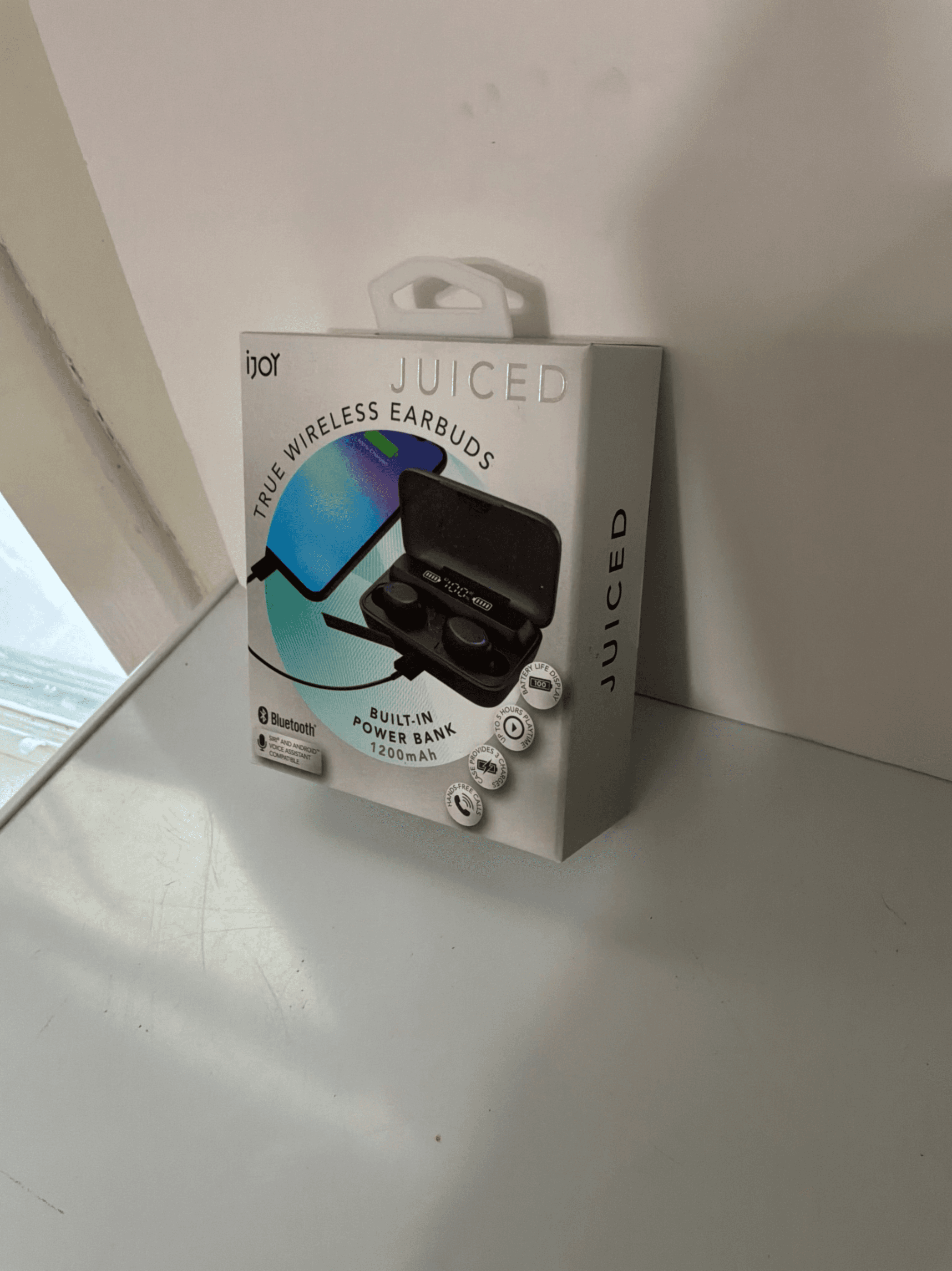 iJoy Juiced True Wireless Earbuds with Power Bank