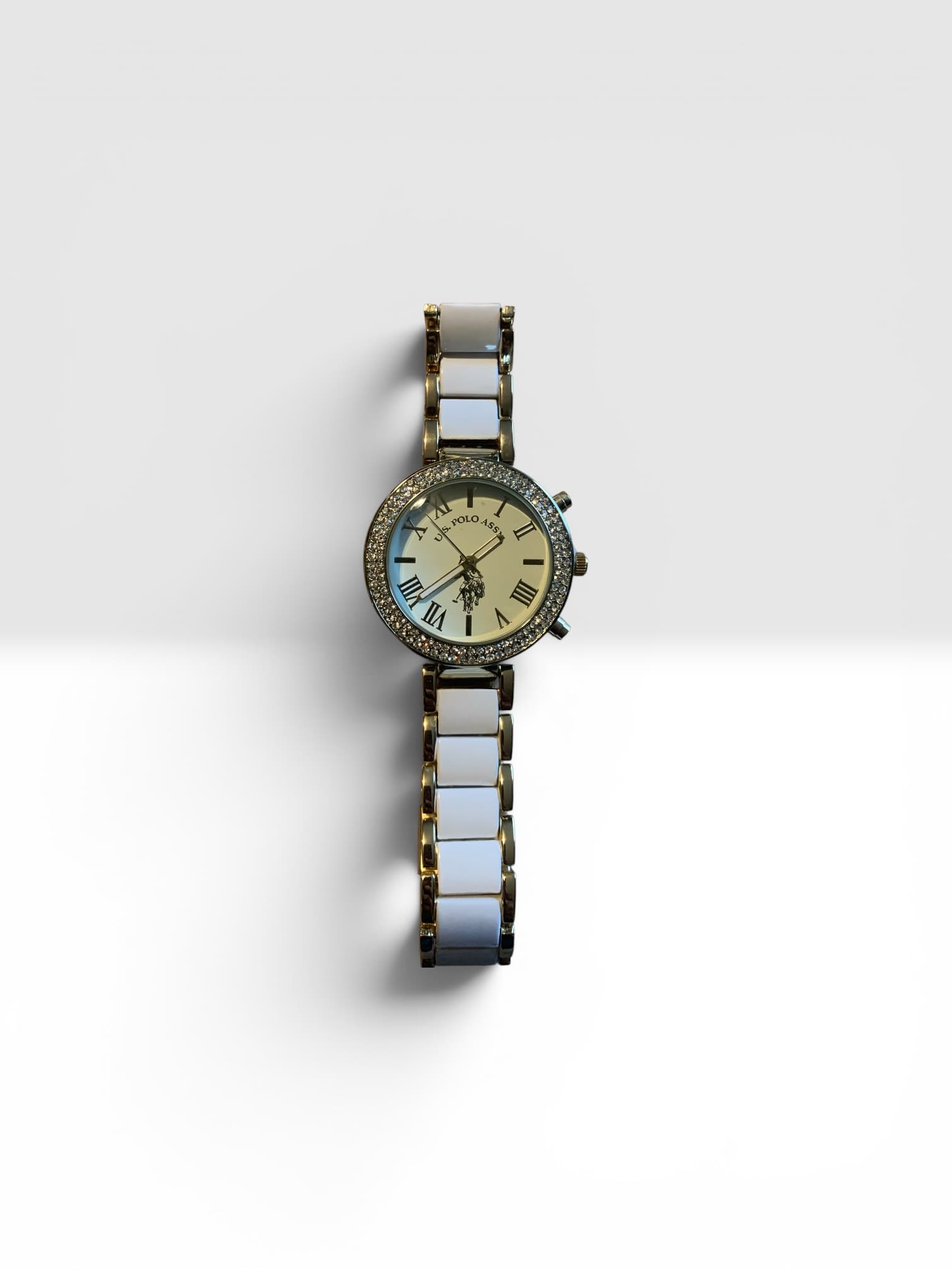 U.S. Polo Assn. Women's Gold-Tone Watch with Crystal Accents