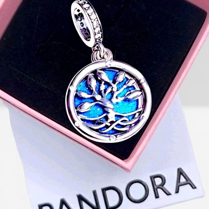 PANDORA Glow-in-the-dark Infinity Family Tree Double Dangle Charm US SELLER