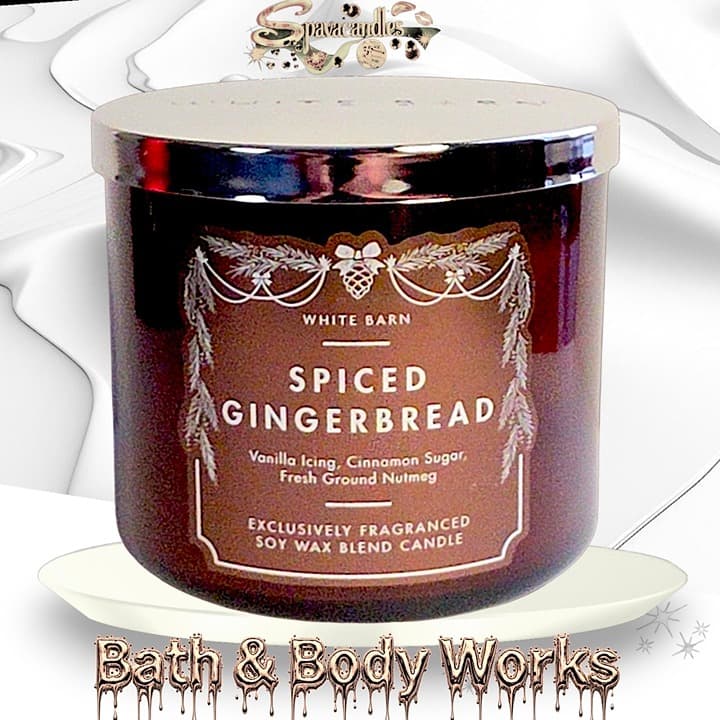 Bath & Body Works 3Wick Candle Spiced Gingerbread US SELLER