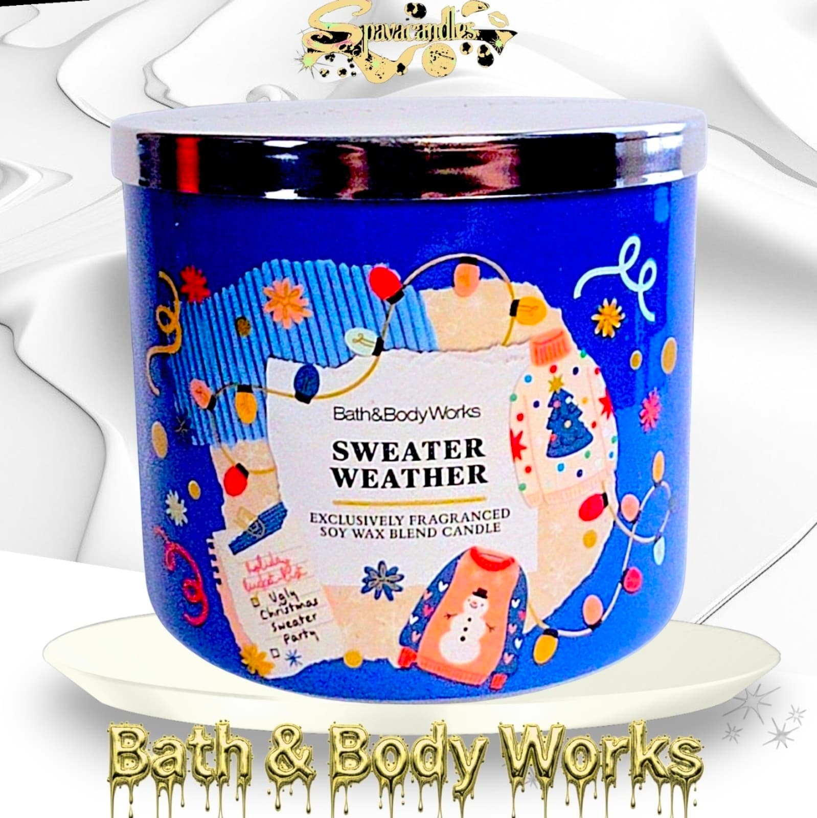 Bath and Body Works Sweater Weather Candle 3 Wick US SELLER