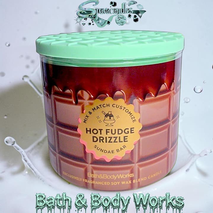 Bath & Body Works Hot Fudge Drizzle Sundae Large 3-Wick Candle 14.5oz