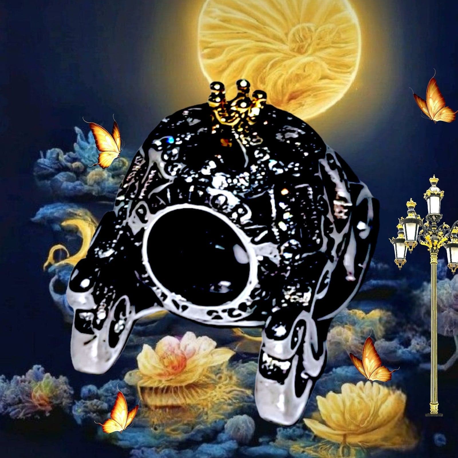 PANDORA Cinderella's Pumpkin Coach Charm Two Tone
