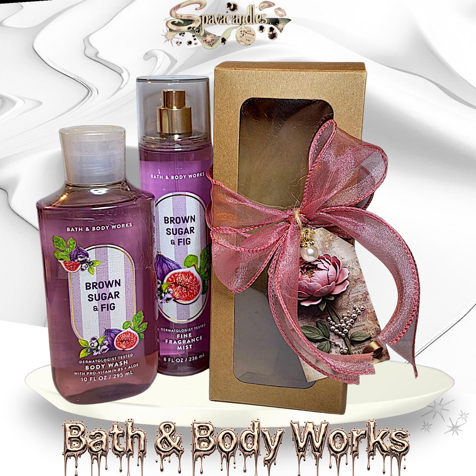 Bath & body works Brown sugar & fig set with gift box. US SELLER