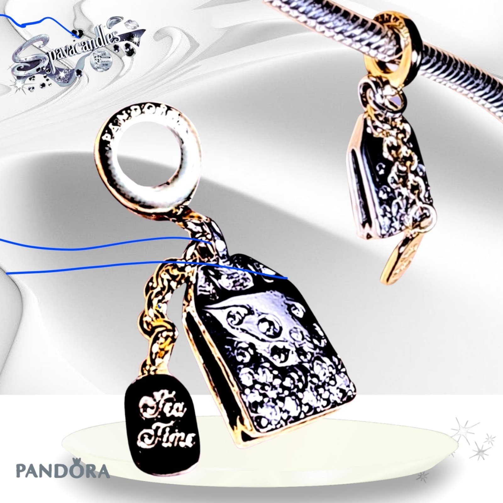 Pandora's Bridgerton collectionTea Bag Dangle Charm US SELLER