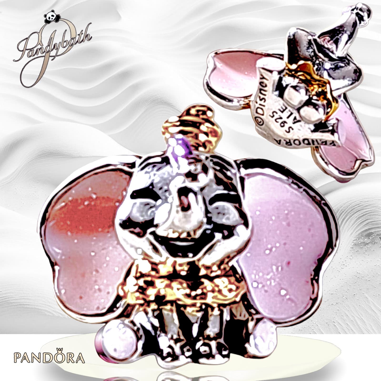 Pandora Disney Dumbo Charm with gold hat US SELLER