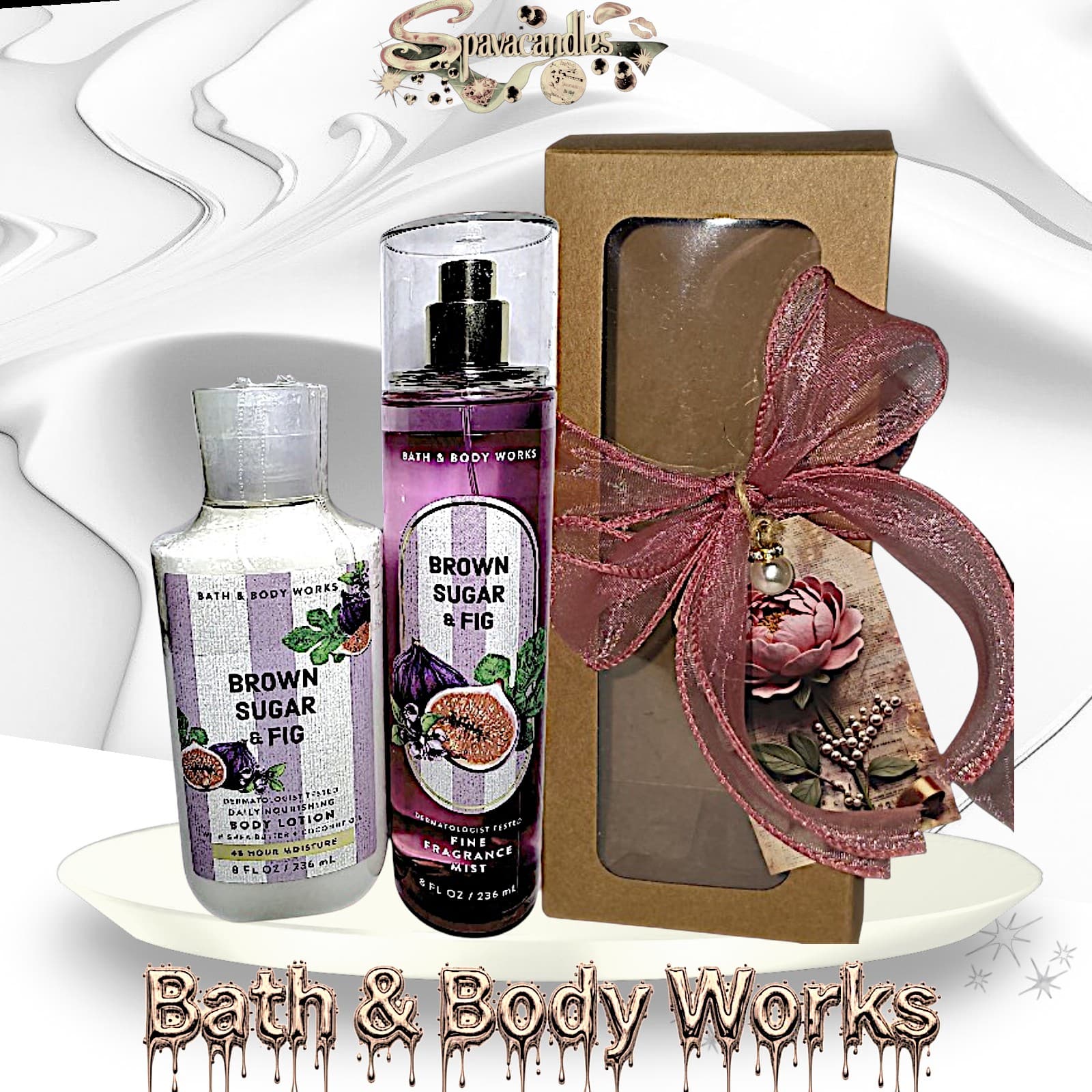 Bath & body works Brown sugar & fig set body spray and body lotion US SELLER