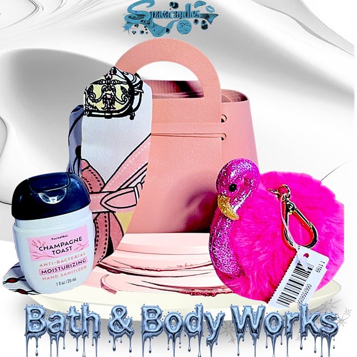 Bath & Body Works FLAMINGO Pocketbac,Holder, & BAG US SELLER