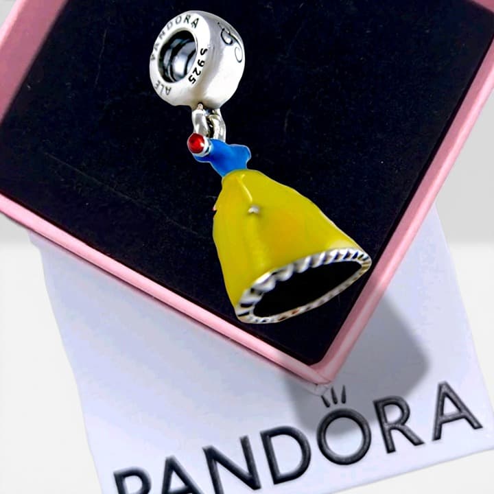 Pandora princess Disney Snow White charm dangle dress US SELLER