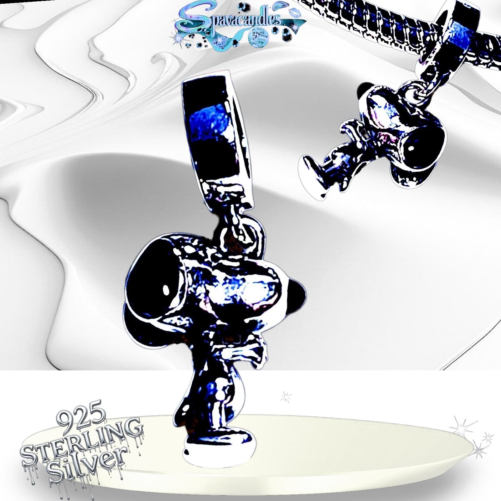 S925 Sterling Peanuts Snoopy Dog Charm For Pandora Bracelet Necklace US SELLER