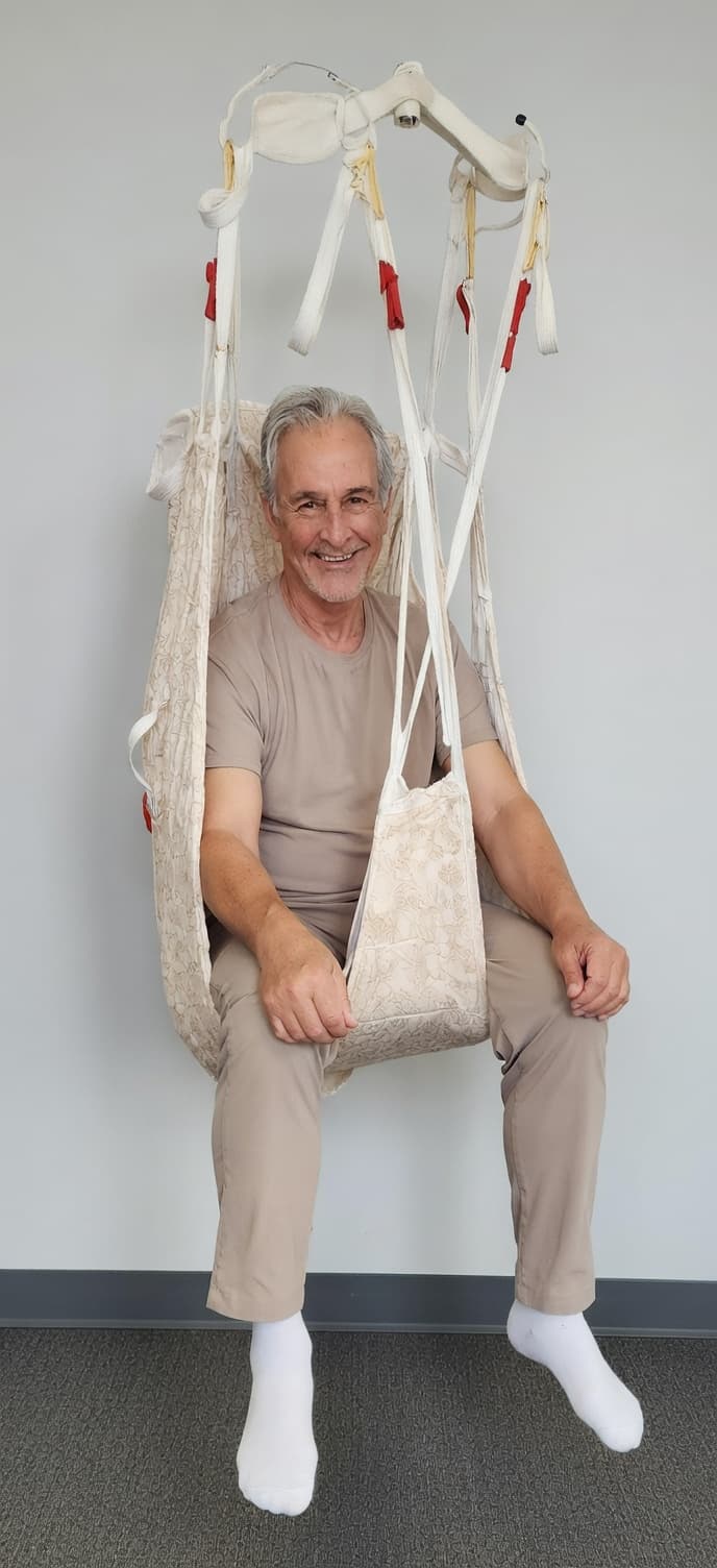 Premium Full-Body Divided Leg High-Back Patient Lift Sling – Comfortable & Secure Transfer Solution