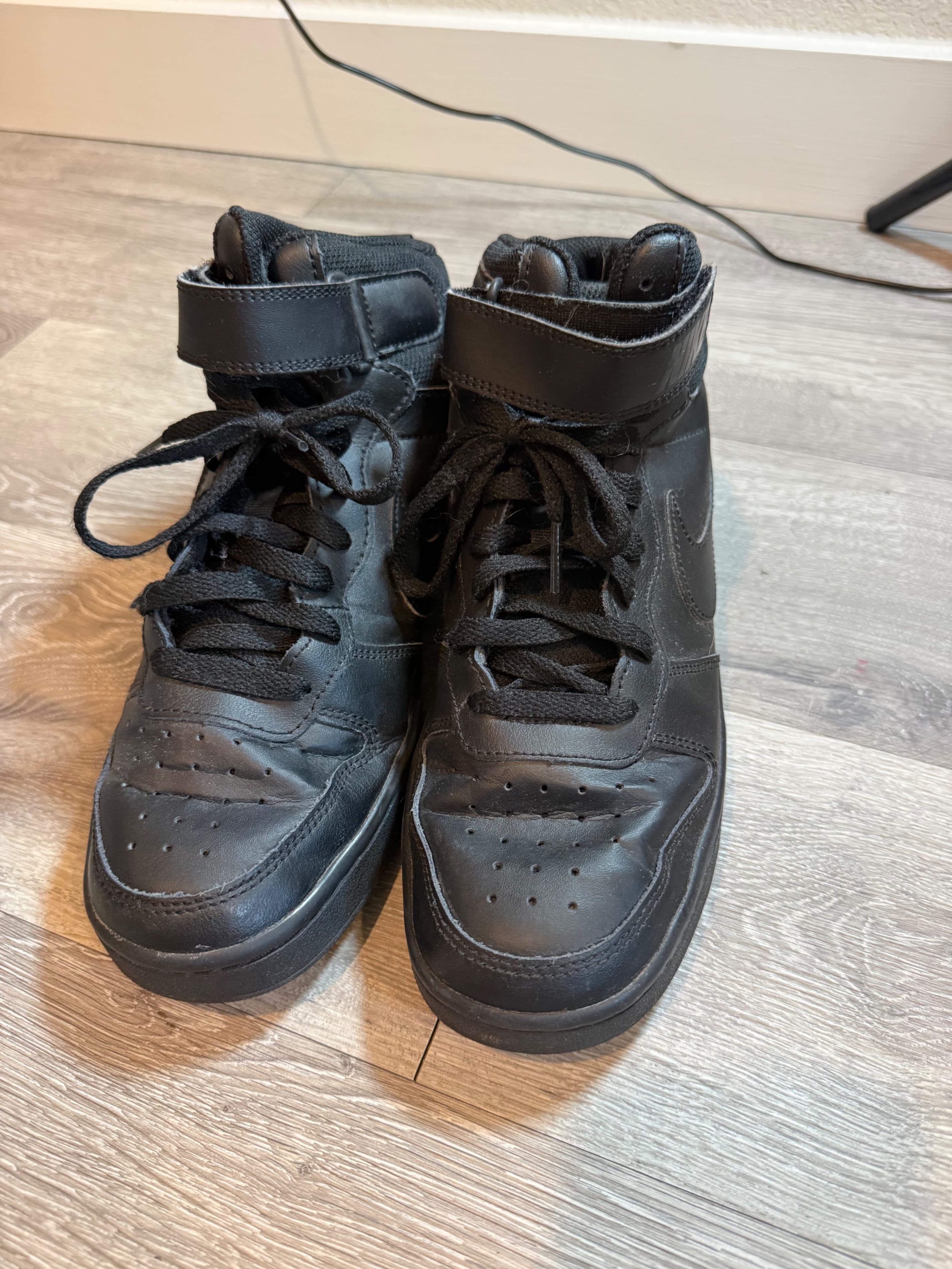 Nike Black High-Top Sneakers with Velcro Strap