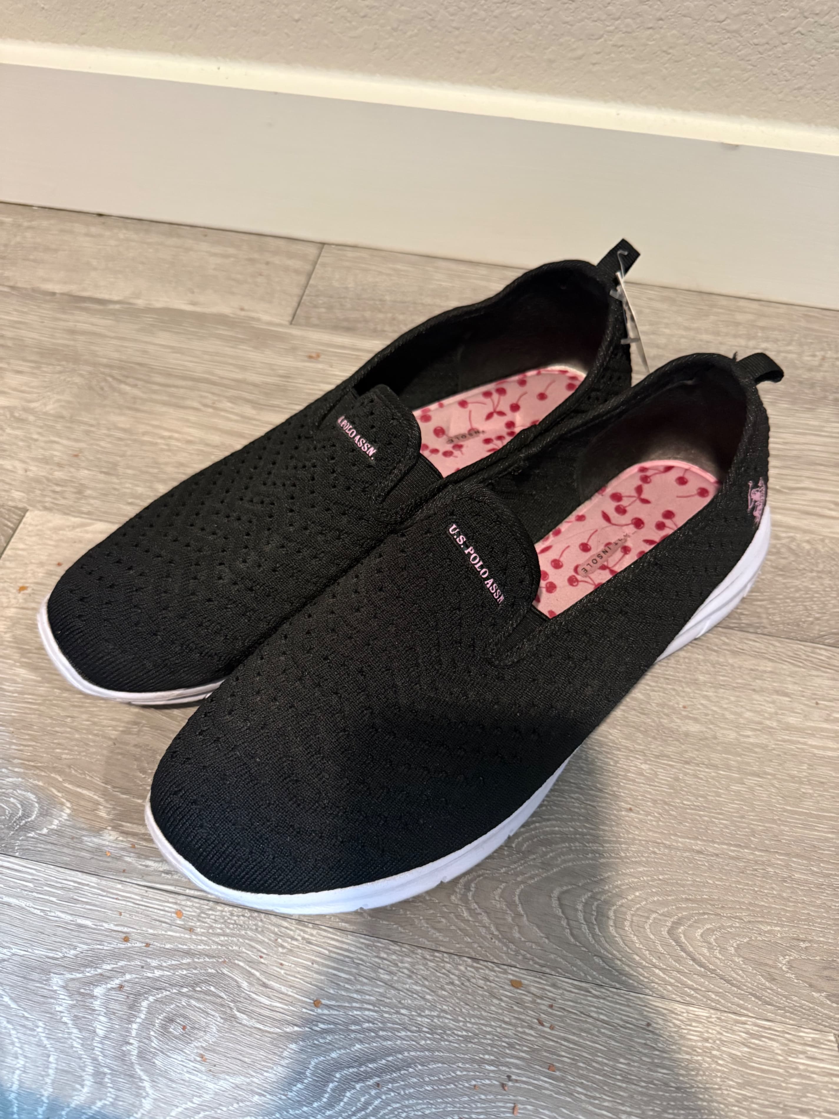 U.S. Polo Assn. Women's Black Slip-On Sneakers Size 11
