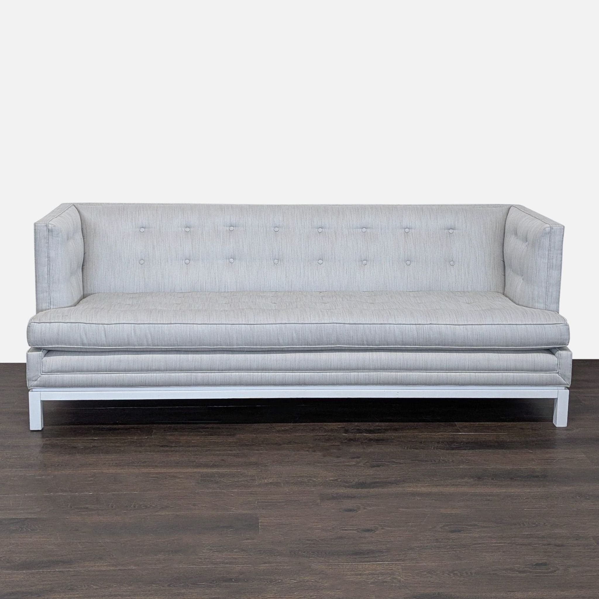 Jonathan Adler Modern 3-Seat Sofa in Light Grey Upholstery
