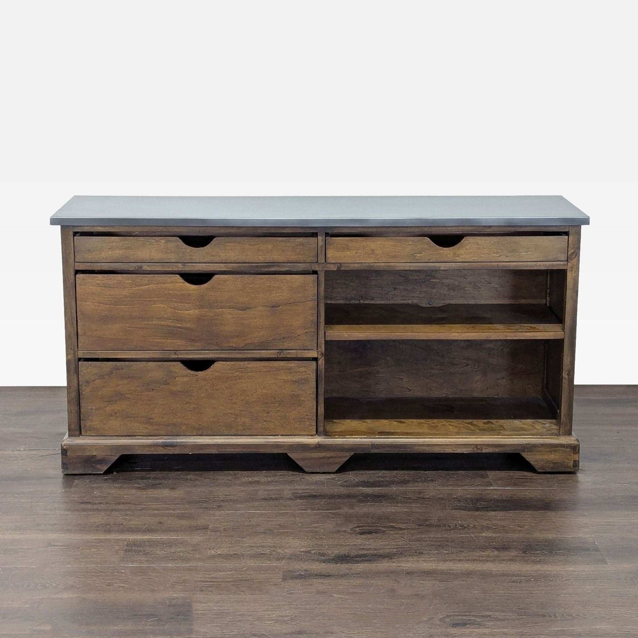 World Market Wood and Metal Media Console