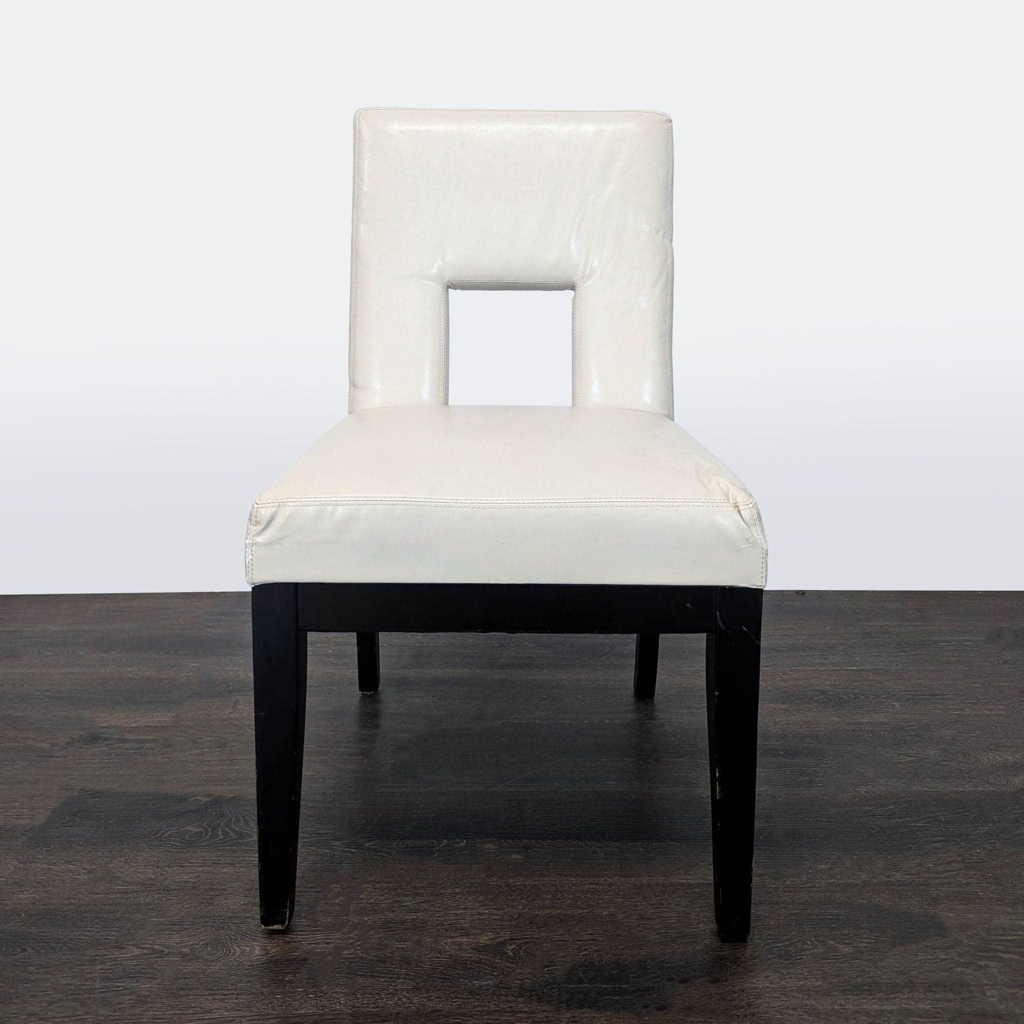 Pier 1 Imports Leather Dining Chair on Wood Legs