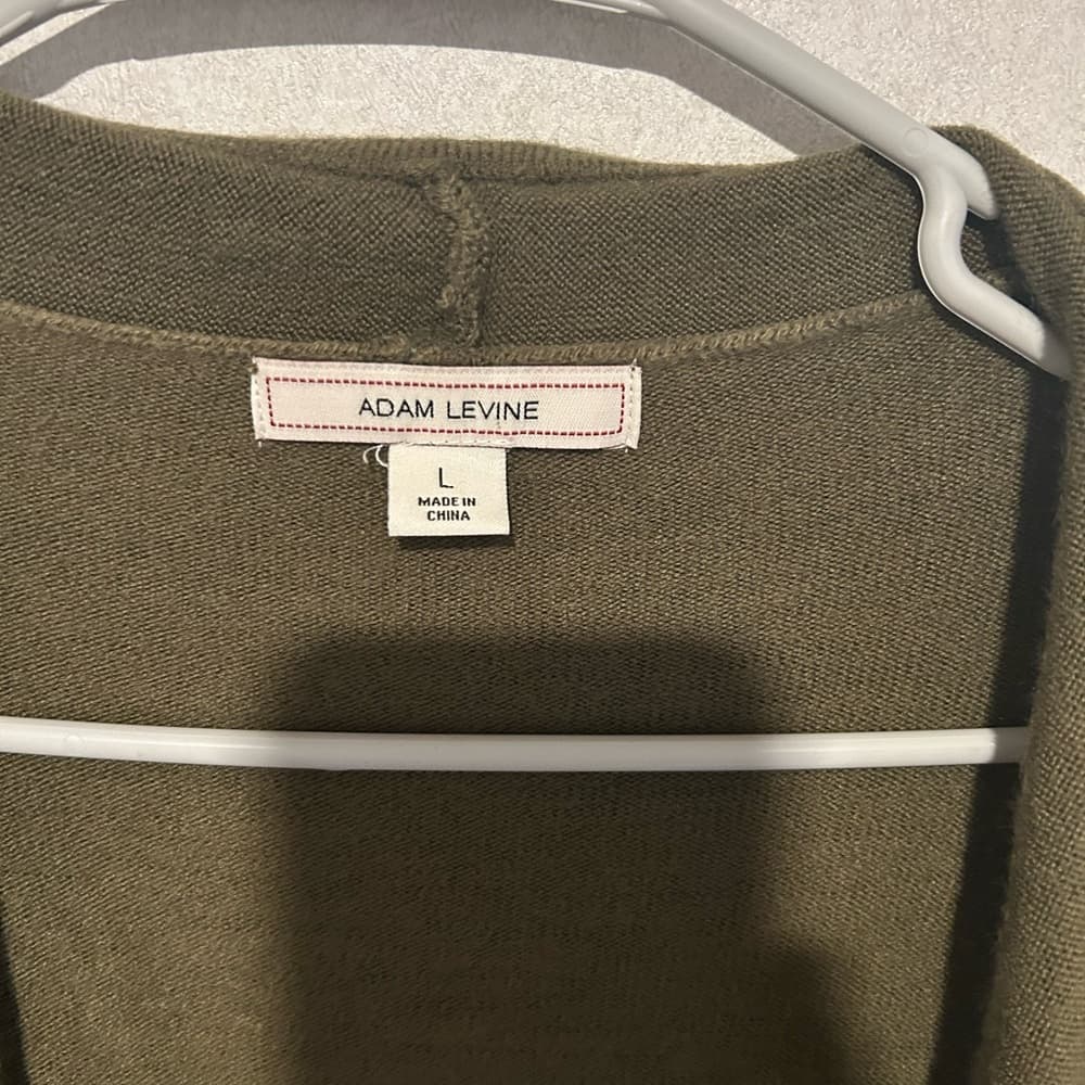 Women’s Size Large Cardigan Sweater, Green And Black Ombré Color