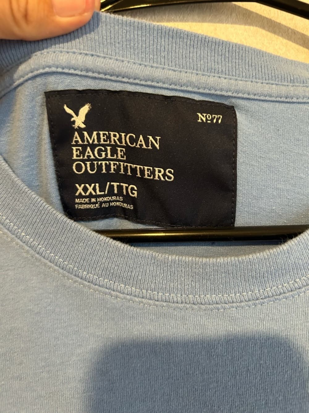 Mens American Eagle Outfitters Long Sleeve Tee Shirt Size XXL, In Baby Blue