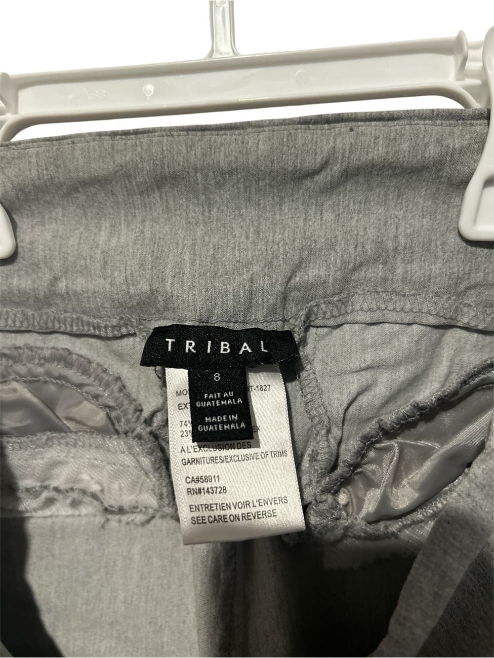 Women’s Tribal Pull On Straight Pant With Pocket Accents and Flatten Size 8