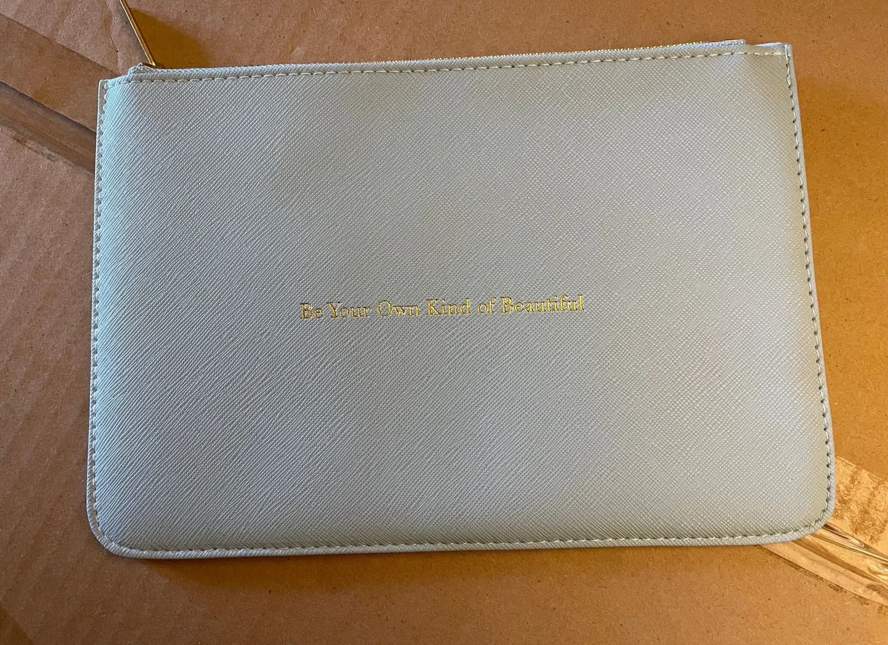 Makeup bag Light Blue Zippered Pouch