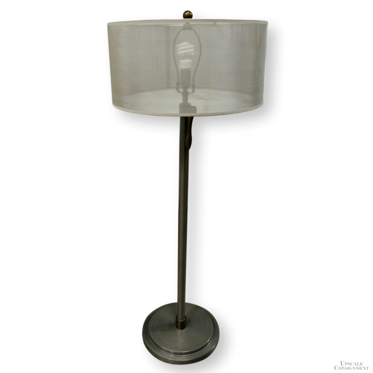 Pottery Barn "Sutter" Mixed Metal Adjustable Height Floor Lamp