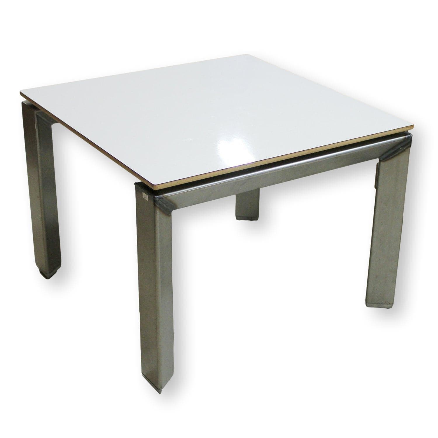 Watson Furn. "Miro" Industrial Metal & White Laminate End Table - White