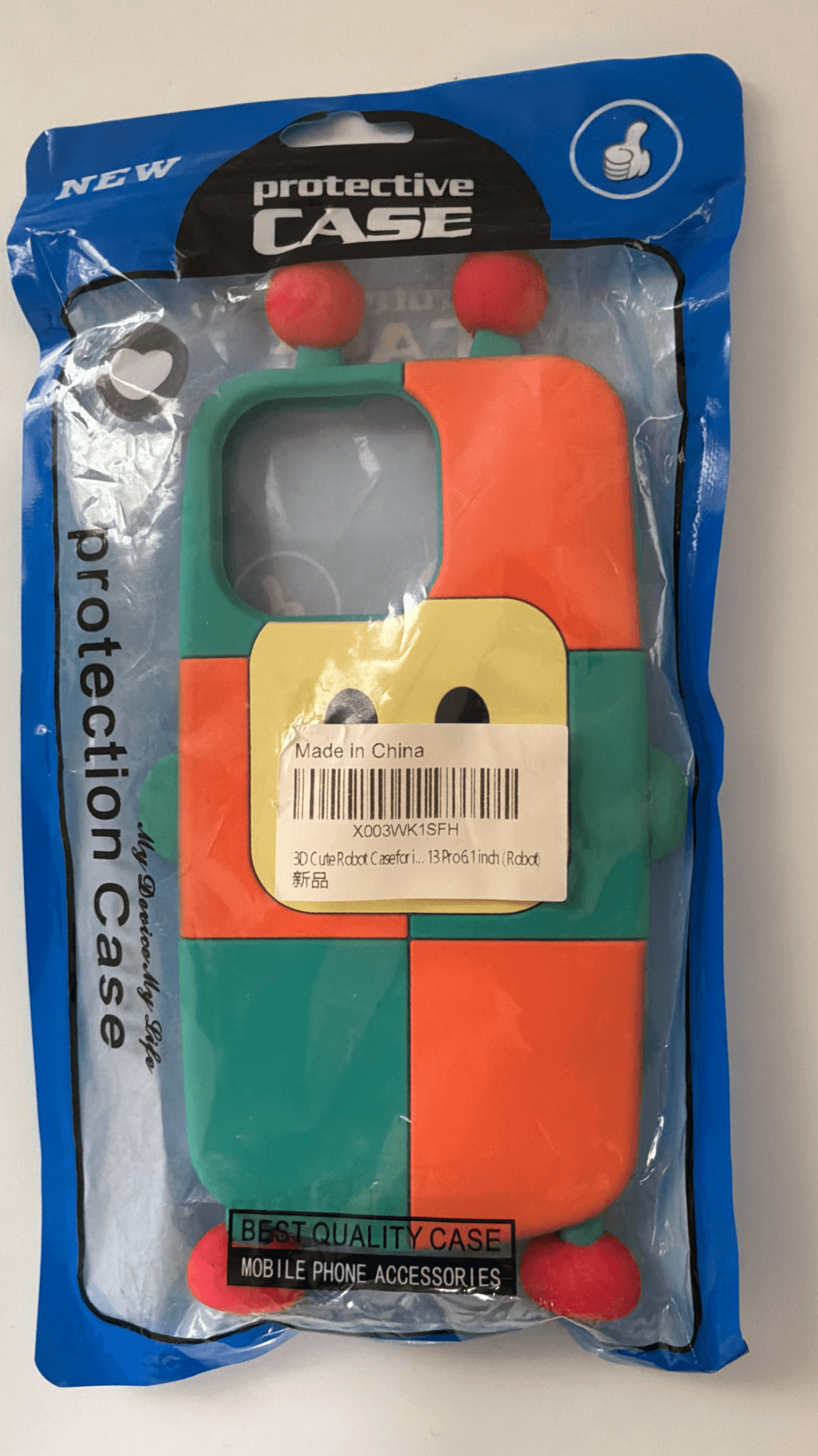 3D Cute Robot Case for iPhone 13 Pro 6.1 inch