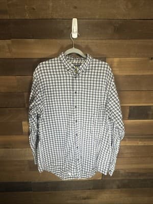 Cabela’s Men’s Button Up Shirt Plaid Long Sleeve Size L