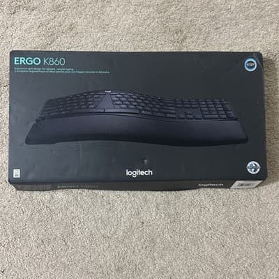 Logitech ERGO K860 Ergonomic Wireless Keyboard w/ Dongle - Tested - Open Box New