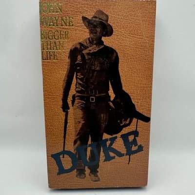 John Wayne Bigger Than Life VHS 1990 Burbank Video Documentary The Duke Vintage