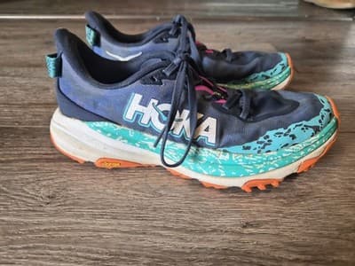 Hoka Speedgoat 6 Women's Size 7 Navy Blue Trail Running Shoes Vibram