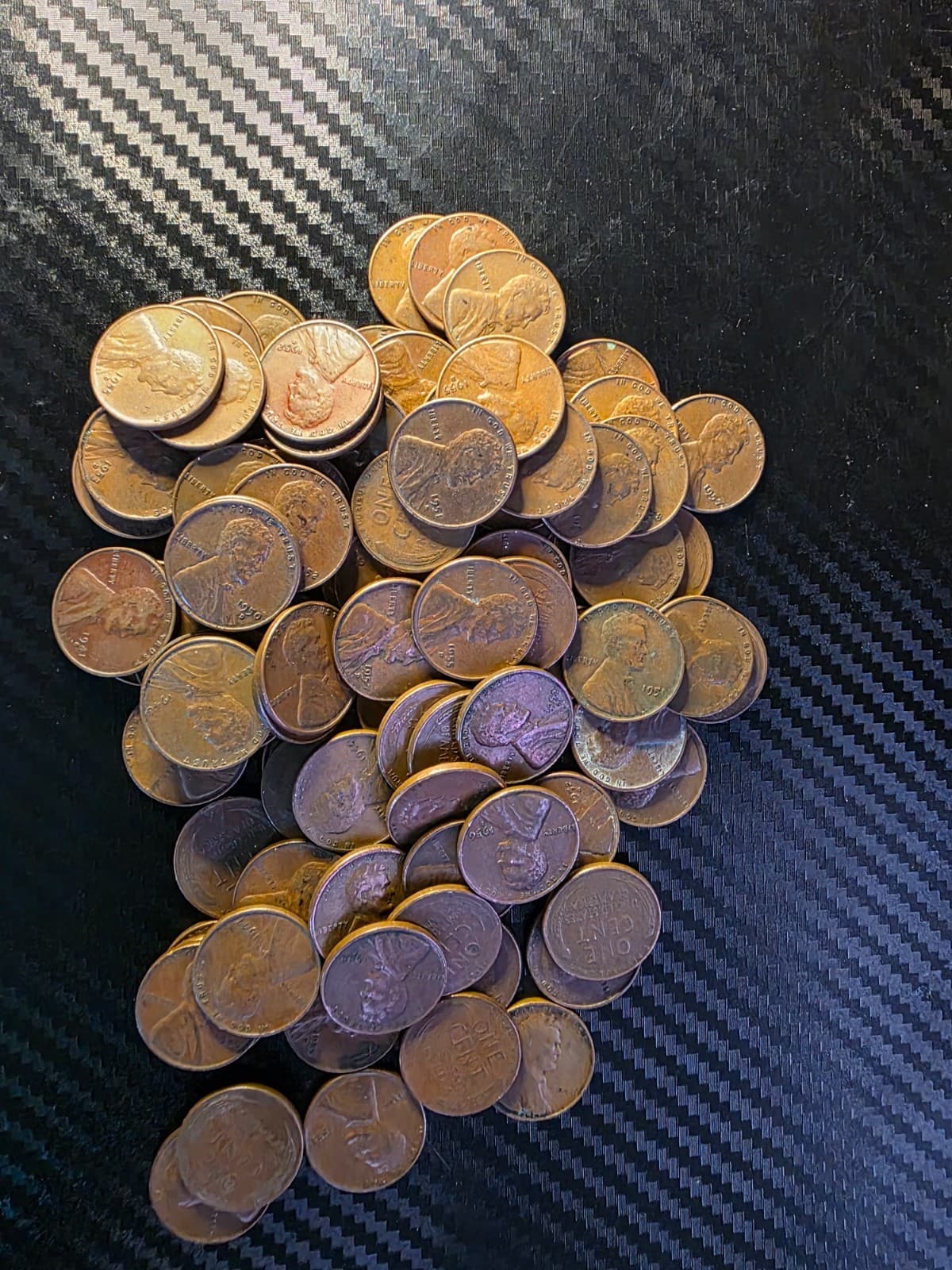 100 Wheat Cents • Lincoln Wheat Pennies • Mixed Dates • Circulated • Bulk Lot