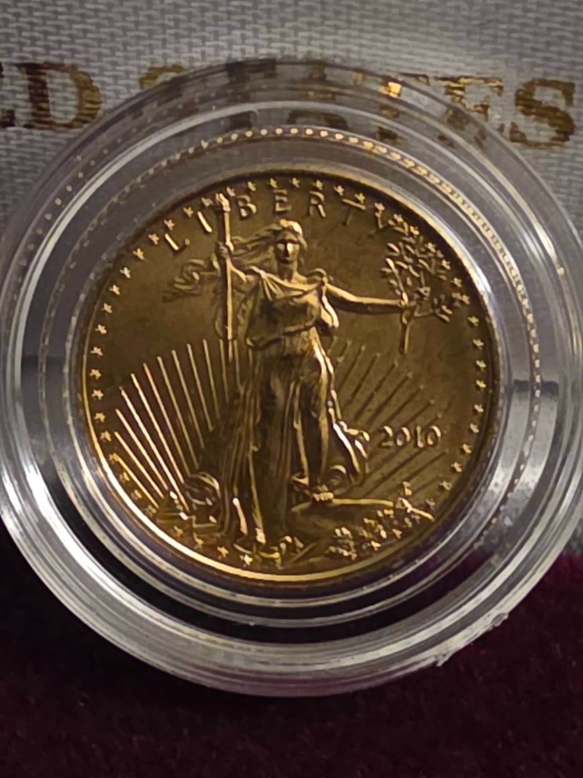 2010 $5 1/10 oz Gold Eagle Coin ($650 Retail)