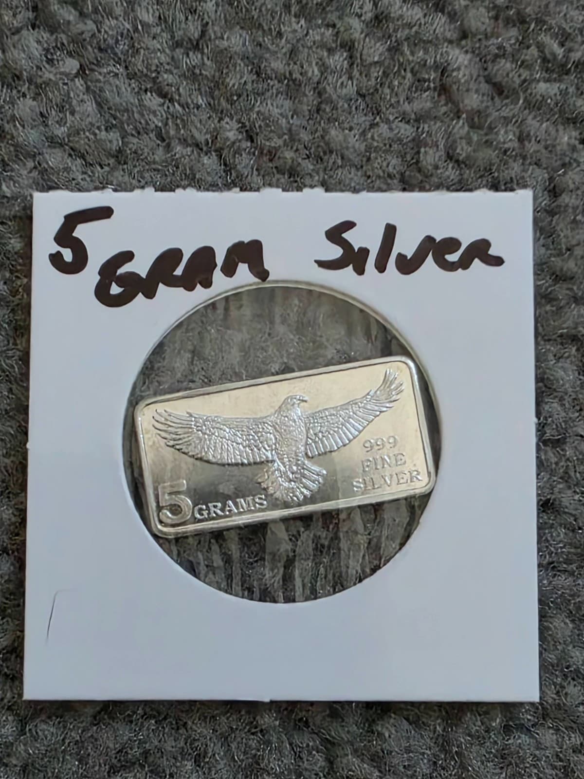 MPM Bald Eagle - 5 Gram .999 Fine Pure Silver Bullion Fractional Bar Ingot