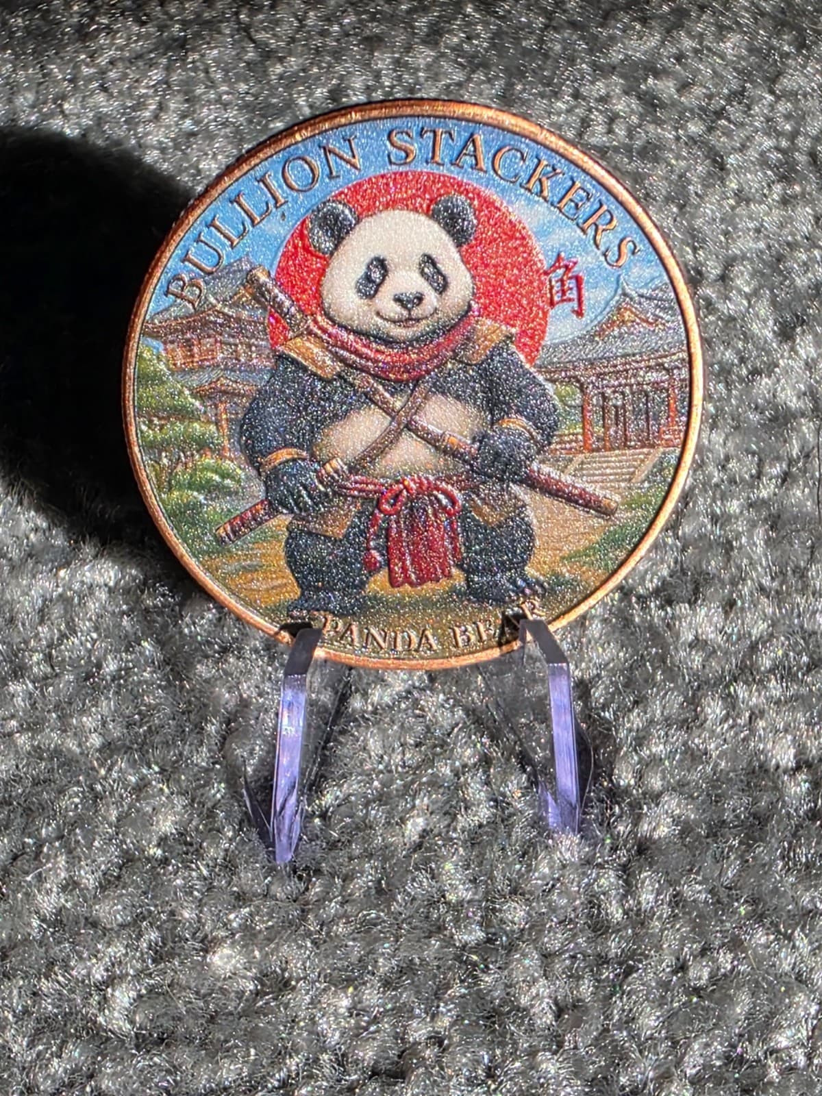 Bullion Stackers 2nd Release Panda Bear Colorized 1 oz Copper Round