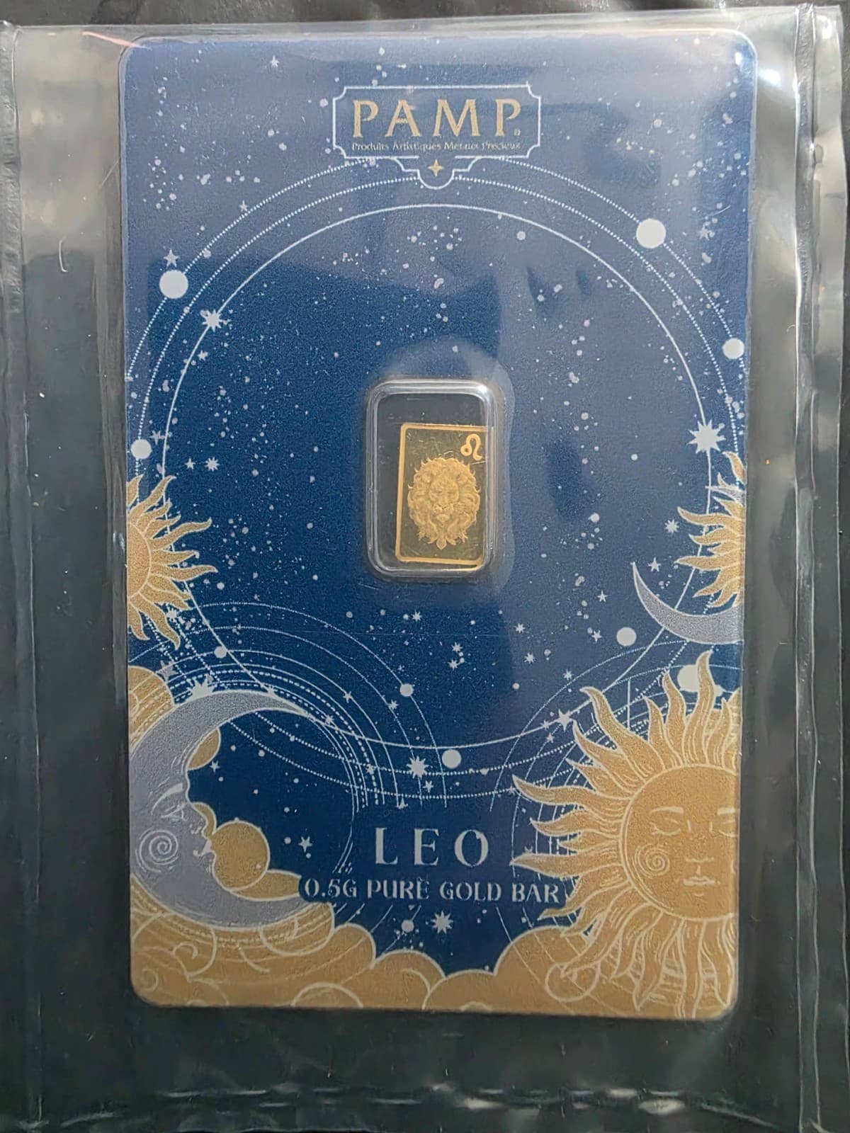 2026 PAMP Suisse 0.5g Gold Bar – Leo Zodiac – .9999 Fine Gold – Sealed Assay