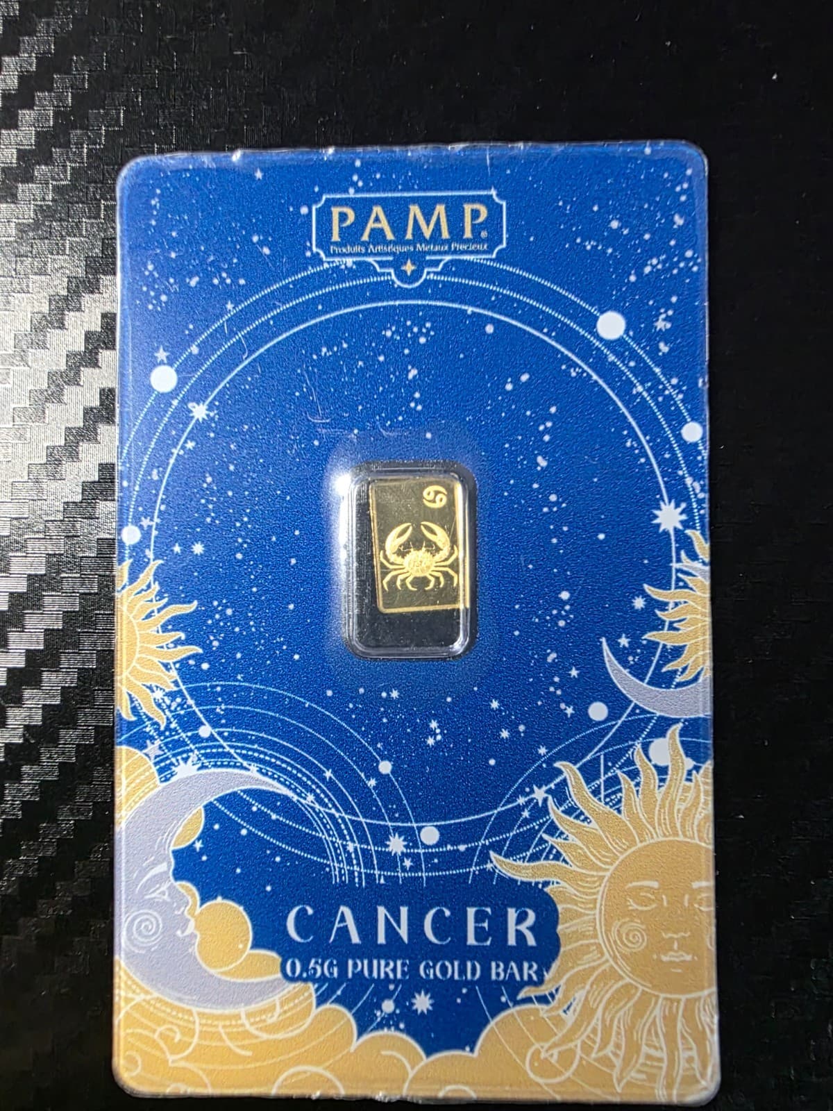 2026 PAMP Suisse 0.5g Gold Bar – Cancer Zodiac – .9999 Fine Gold – Sealed Assay